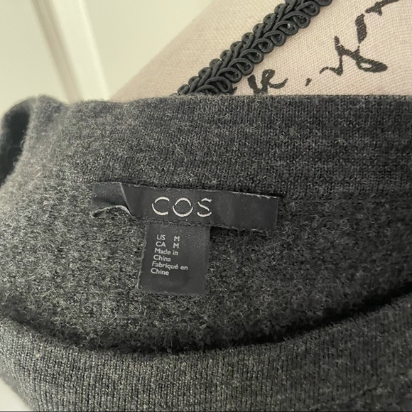 COS Dark Gray Kimono Inspired Wool Sweater - Picture 11 of 12